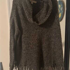 Cozy Brown Cowl Neck Sweater/poncho